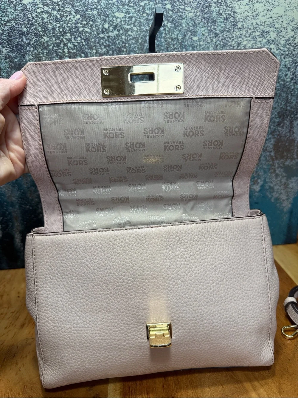 Michael Michael Kors 2010s Classic Callie Ballet Pink Leather Satchel Crossbody